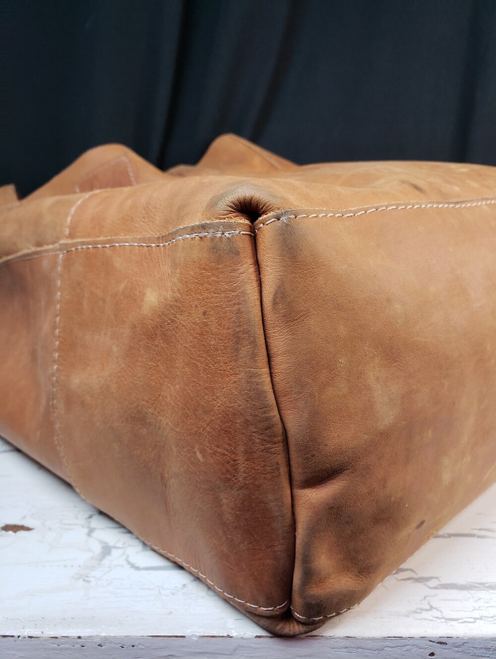 Sseko Designs Safari Leather Bucket Bag in Tan Camel Shade - Picture 9 of 16